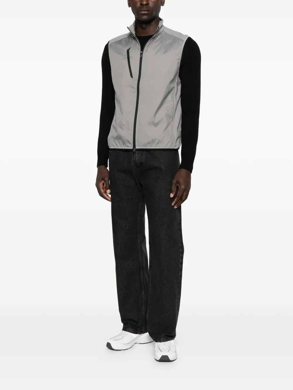 RLX Ralph Lauren Gilet met hoge hals en rits Grijs