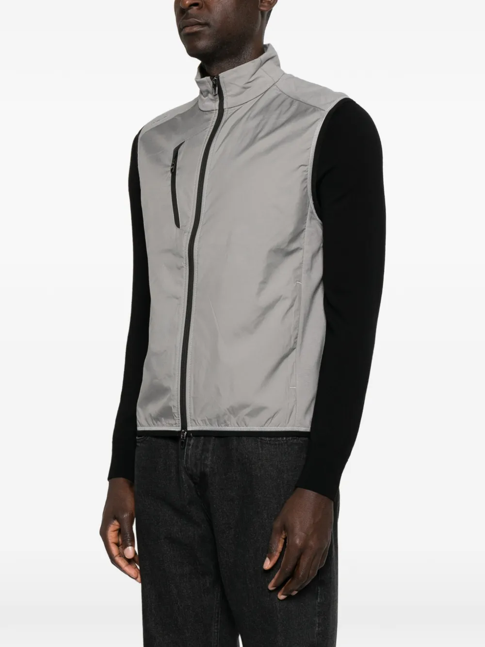 RLX Ralph Lauren Gilet met hoge hals en rits Grijs