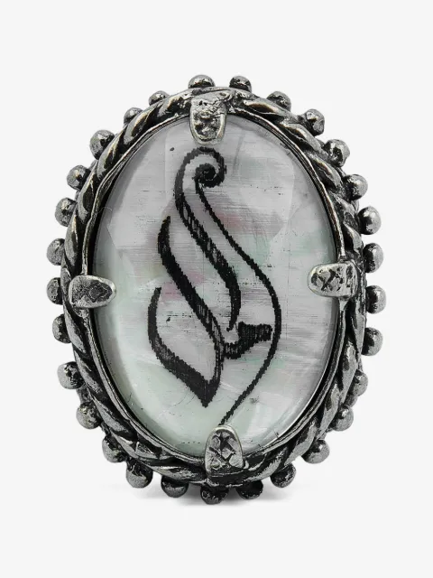 Gem Kingdom engraved mother-of-pearl ring