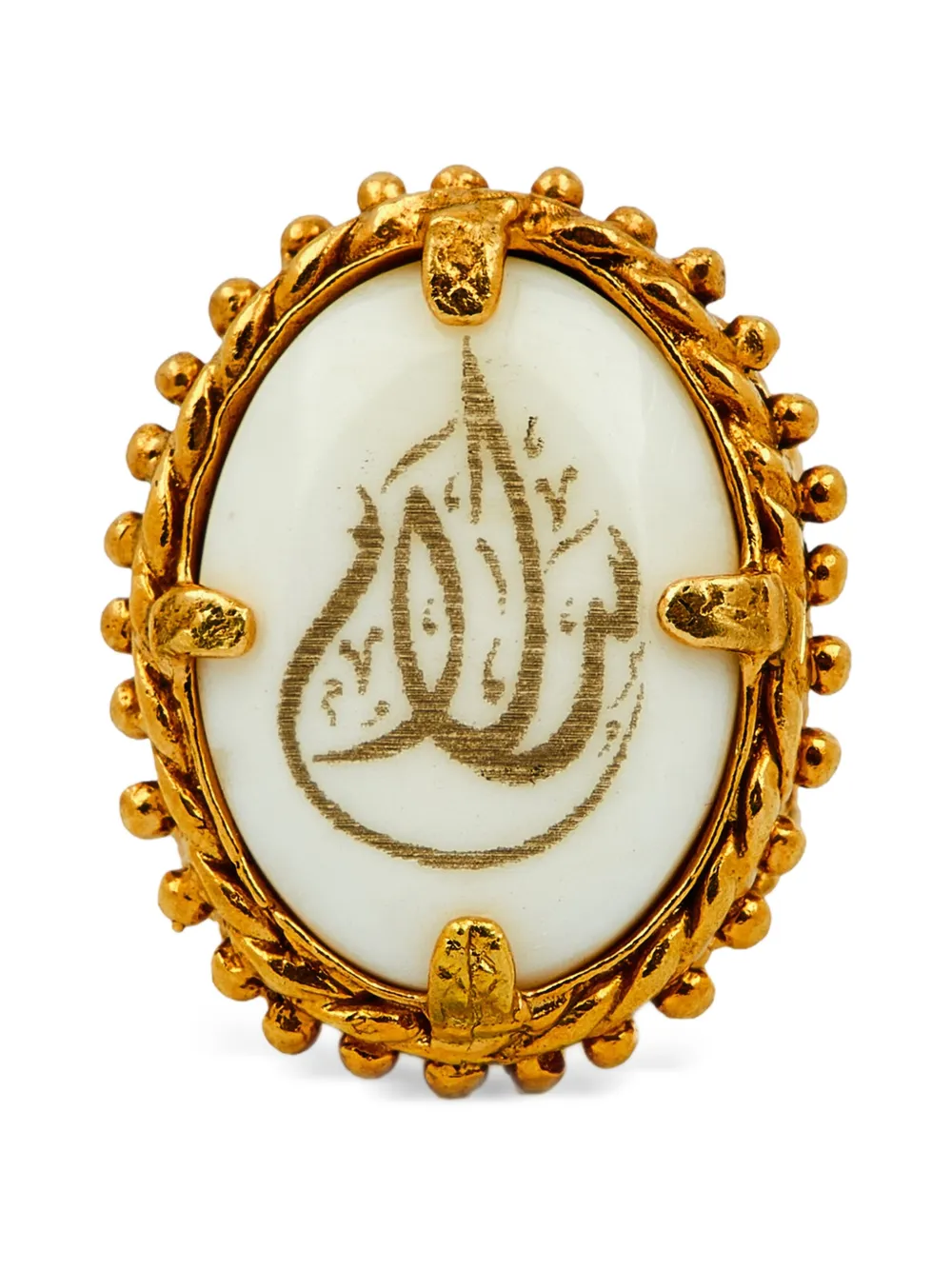 Gem Kingdom engraved filigree ring - Gold