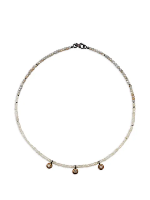 Patricia Arango collar con cuentas de labradorita y diamante