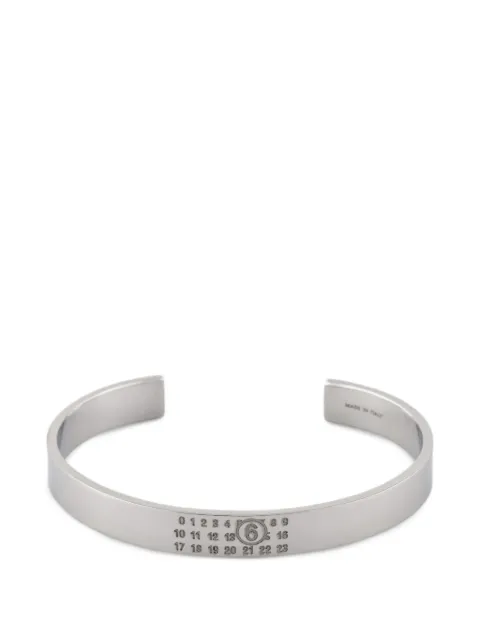 MM6 Maison Margiela Numerical Logo-engraved open-cuff bracelet