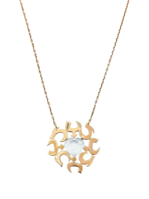 Bil Arabi Hobb blue topaz pendant necklace