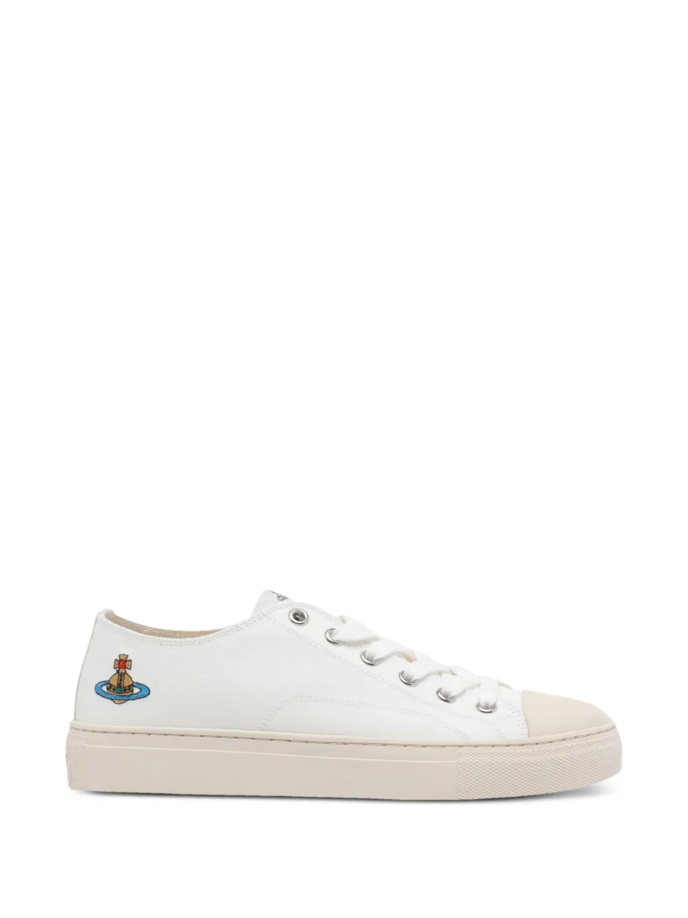 Vivienne Westwood Plimsoll Orb-embroidered sneakers - Weiß
