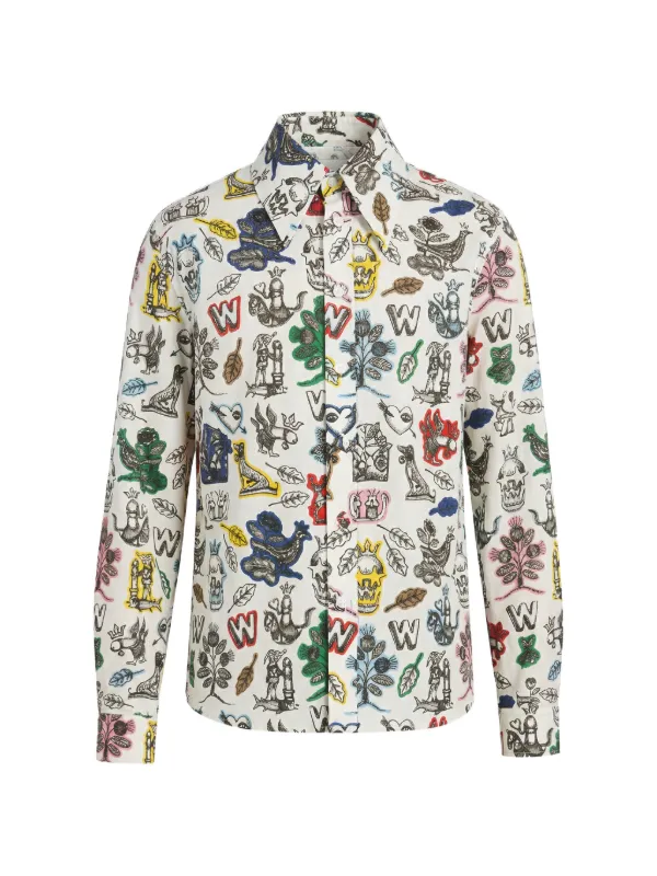 Walter Van Beirendonck W-shirt Graphic-print Shirt in White