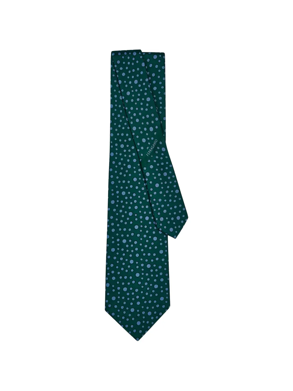Ferragamo polka-dot tie - Grün