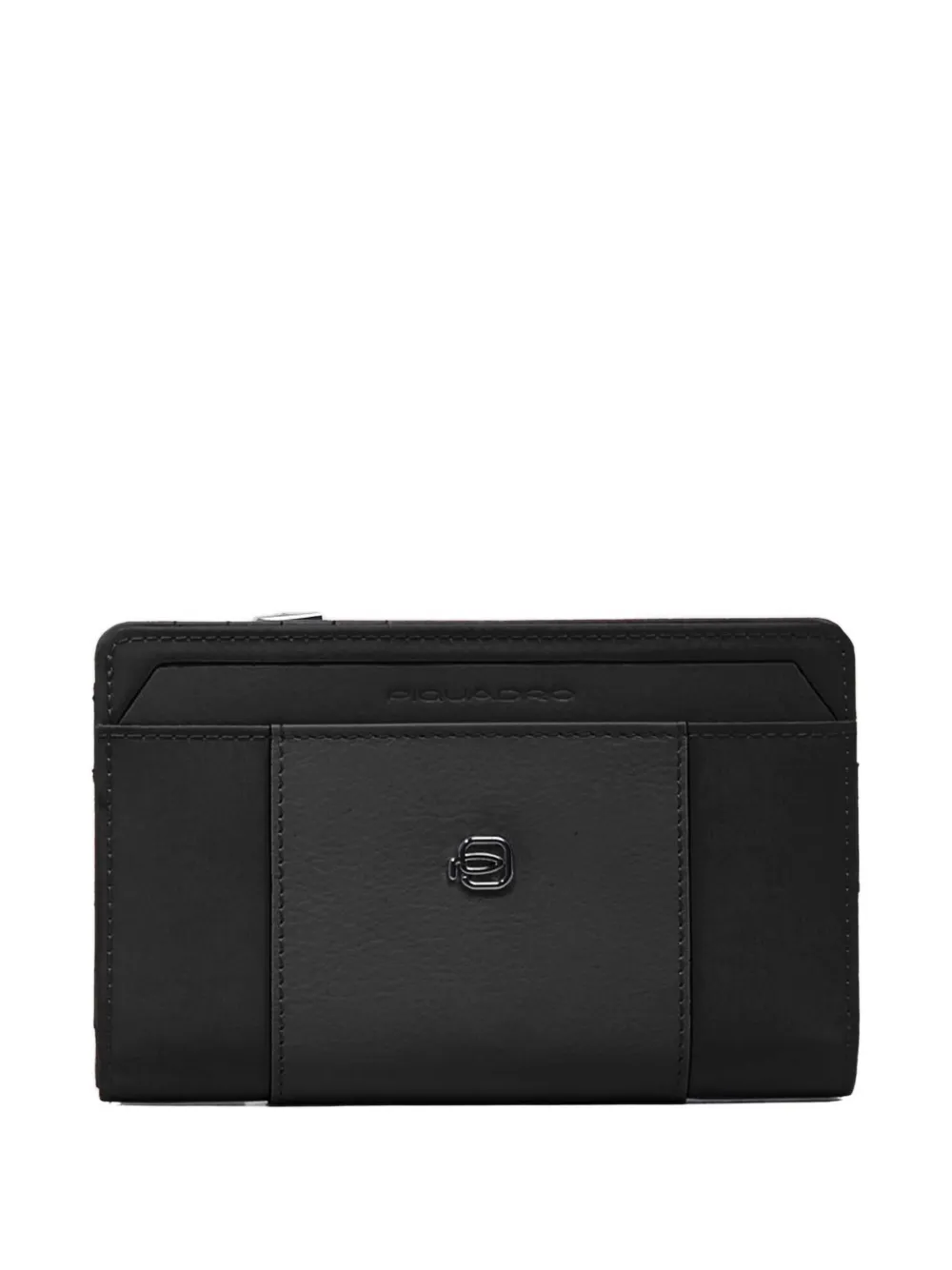 PIQUADRO logo-plaque bifold wallet - Nero
