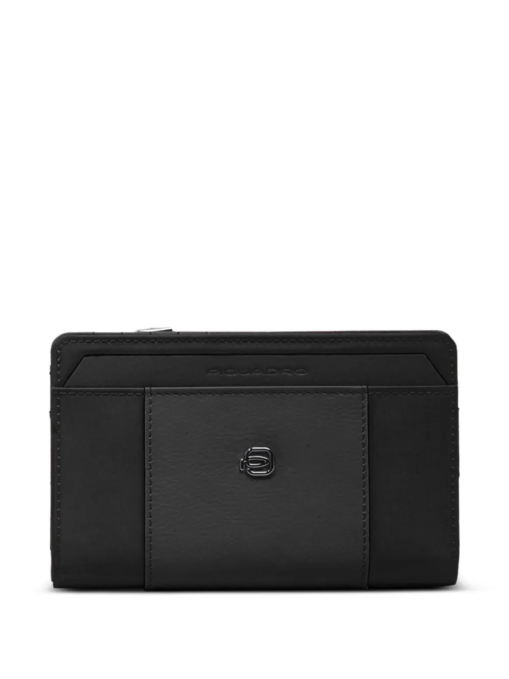 PIQUADRO logo-plaque bifold wallet - Nero