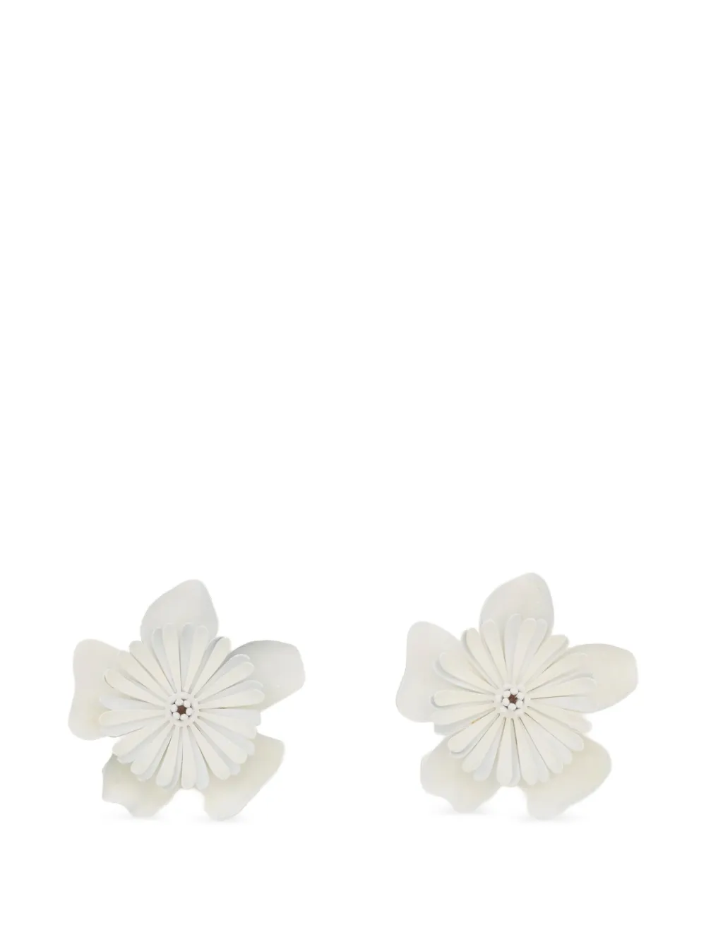 Chloé Bloom layered earrings - Weiß