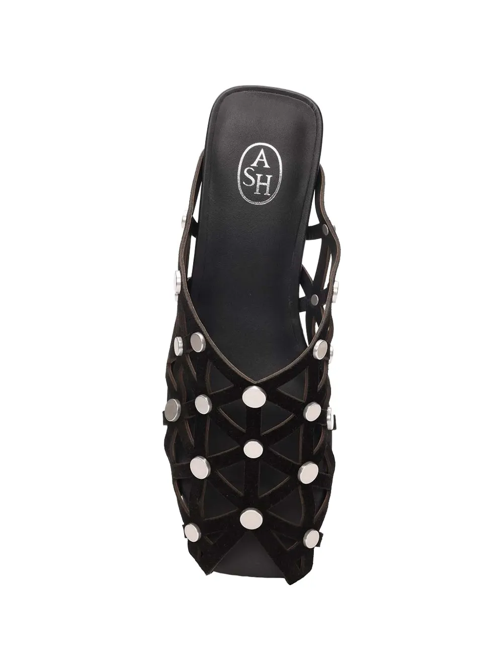 Ash Bone stud-embellished cut-out sandals Zwart