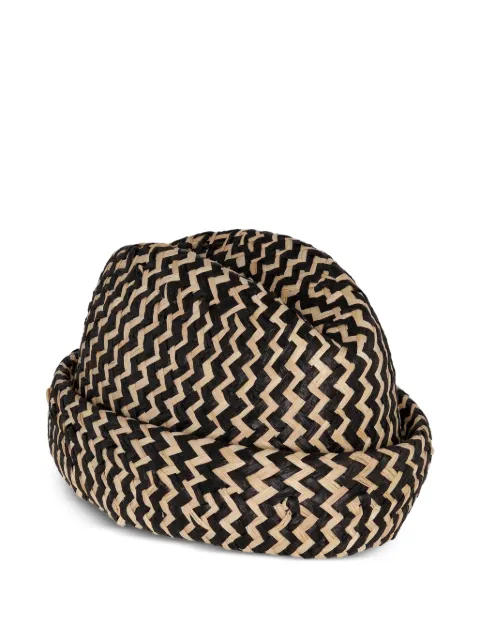 Henrik Vibskov Newspaper zigzag-woven hat