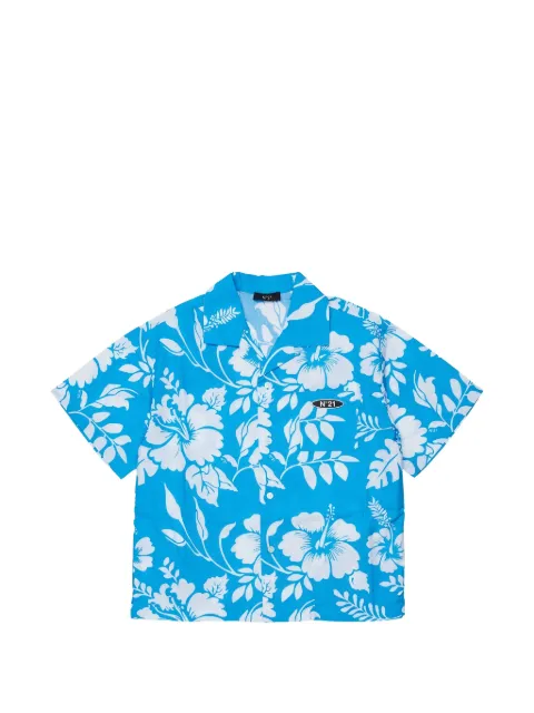 Nº21 Kids camisa manga corta con estampado de flor de jamaica