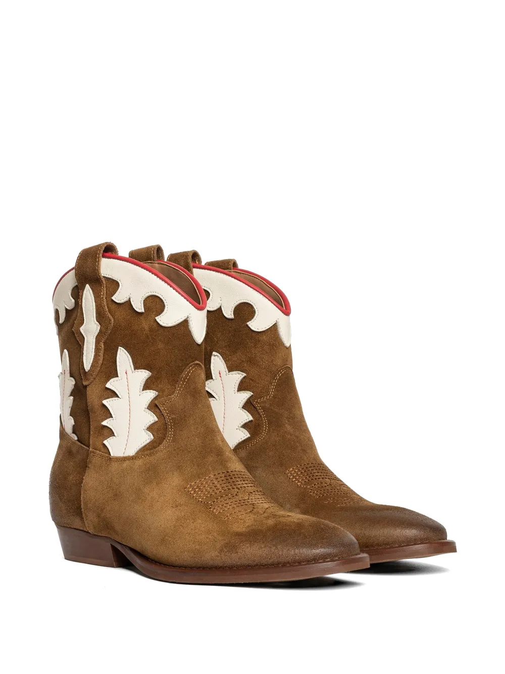 Gisel Moire Guinea panelled western boots Bruin
