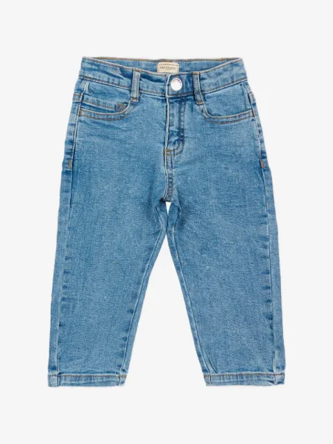 TRUSSARDI JUNIOR logo-patch straight-leg jeans