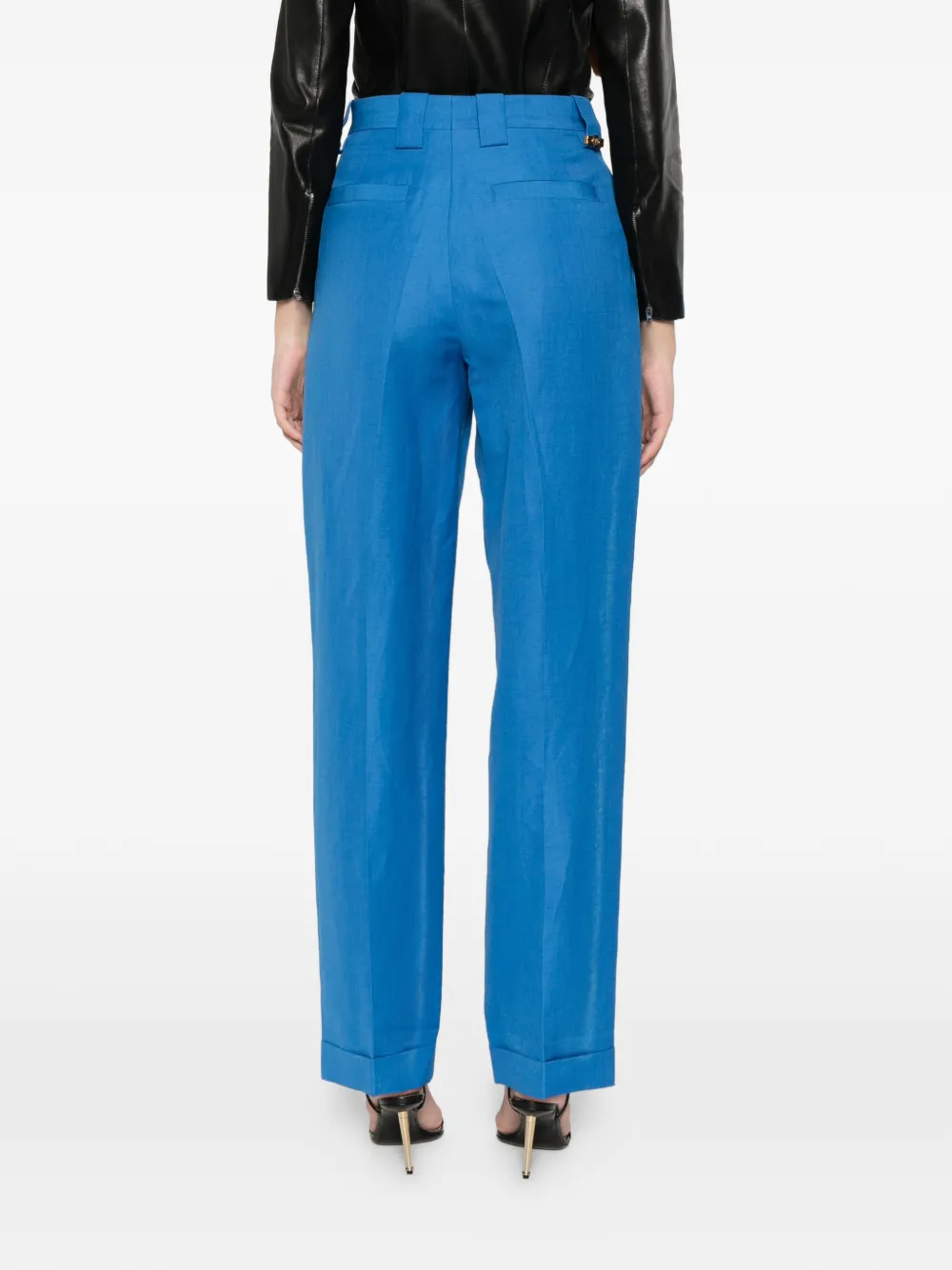 Versace Straight plooibroek Blauw