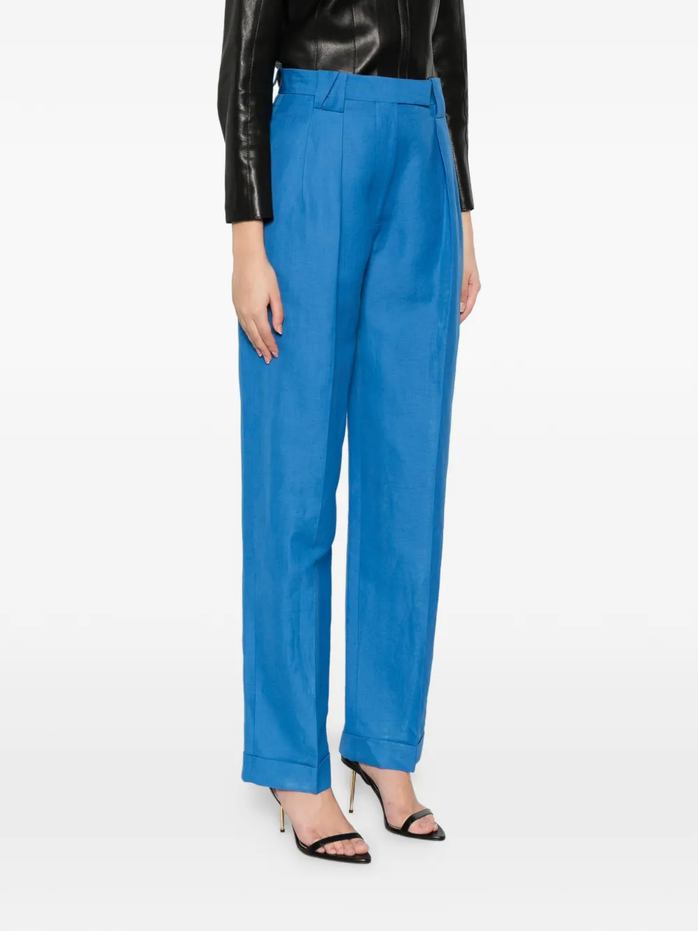 Versace Straight plooibroek Blauw