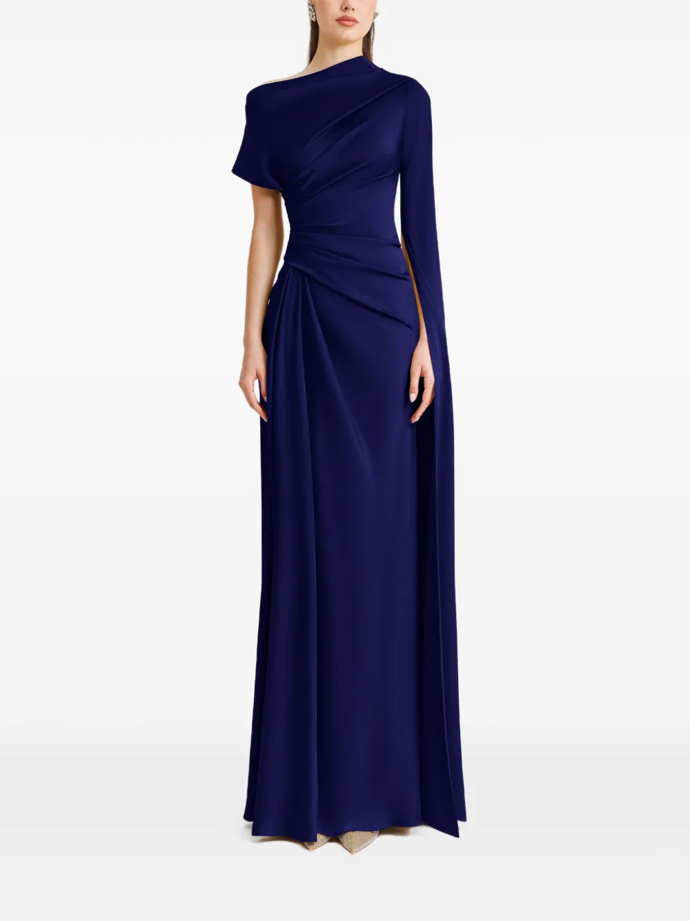 Gemy Maalouf Asymmetrische gedrapeerde jurk Blauw