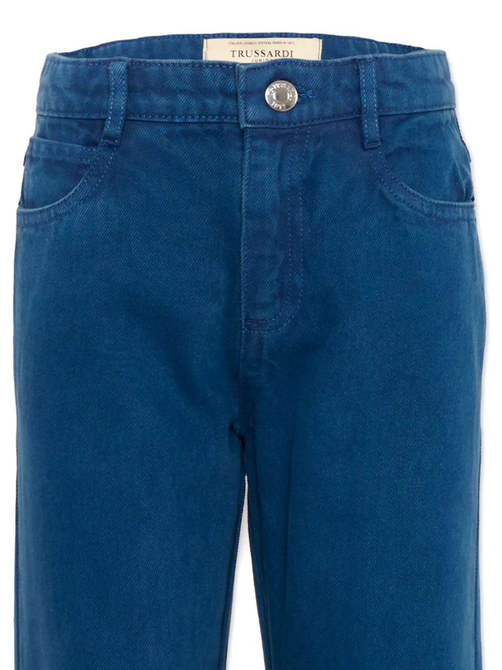 TRUSSARDI JUNIOR Straight katoenen broek Blauw