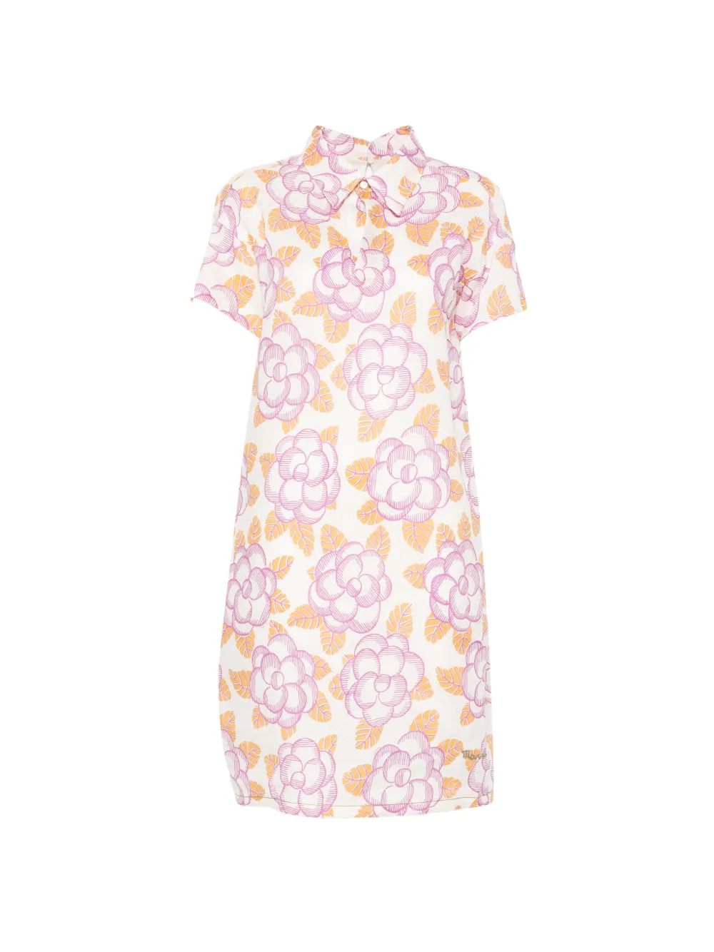 Marni short-sleeves midi dress - Bianco