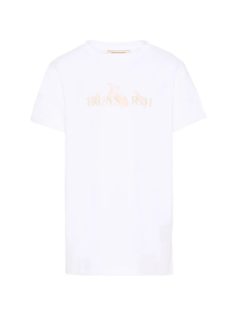 TRUSSARDI JUNIOR logo-print short-sleeve T-shirt - Bianco