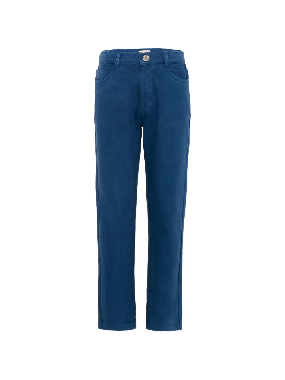 TRUSSARDI JUNIOR logo-patch cotton trousers - Blu