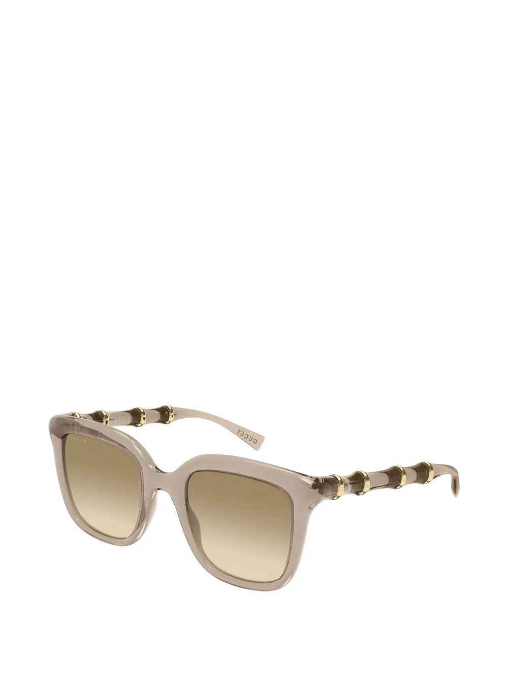 Gucci Eyewear Zonnebril met vierkant montuur Beige