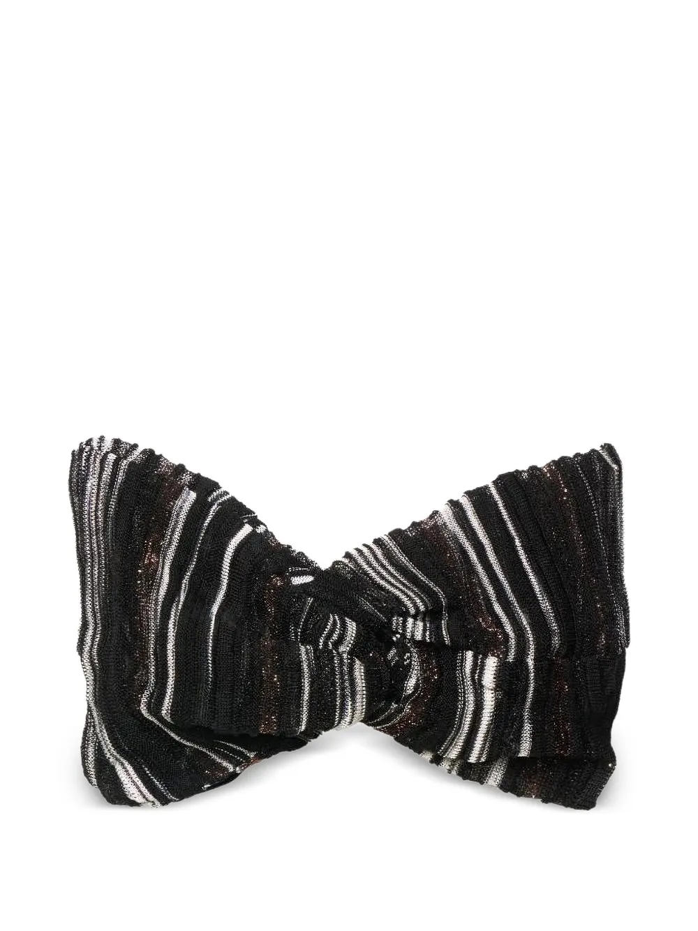 Missoni striped metallic-thread headband - Nero