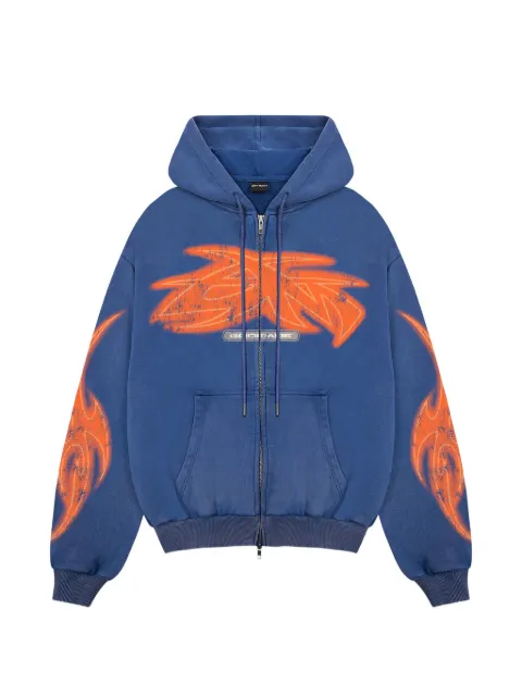 GODMADE Vivid graphic-print zip-up hoodie