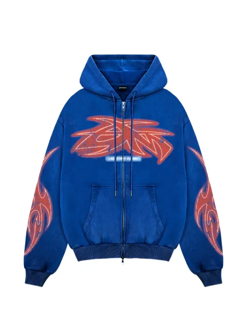 GODMADE Vivid graphic-print zip-up hoodie