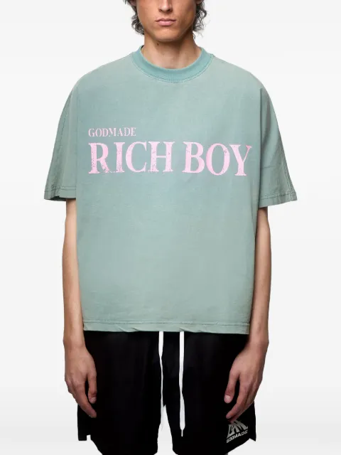 GODMADE Rich Boy logo-print T-shirt