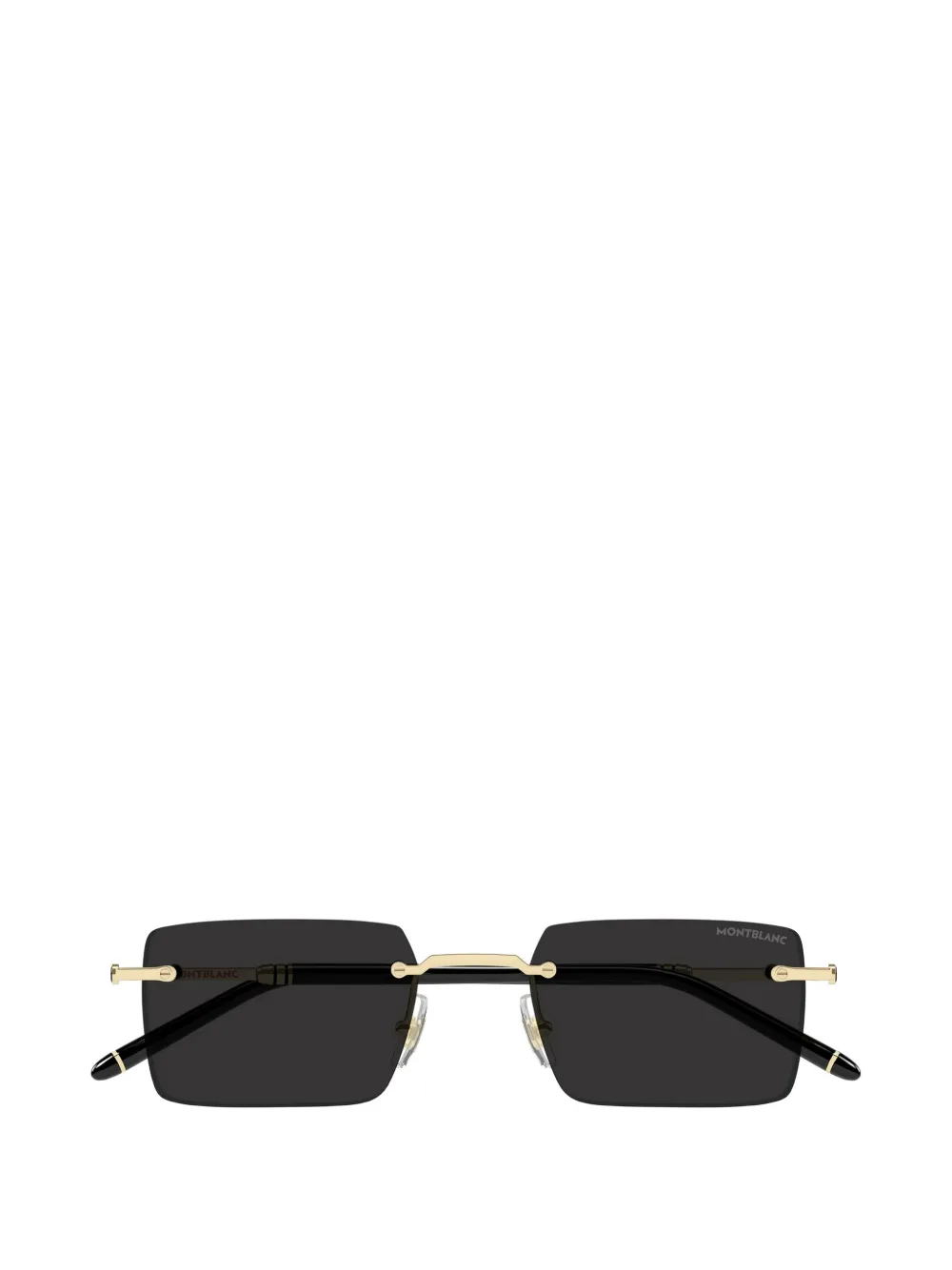 Montblanc rimless rectangle-frame sunglasses - Gold