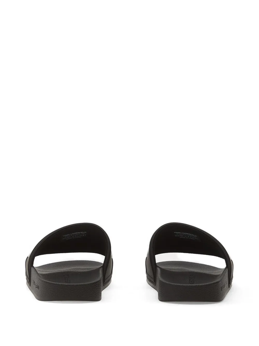 Karl Lagerfeld Jeans Kondo Ii Long logo-print slides Zwart