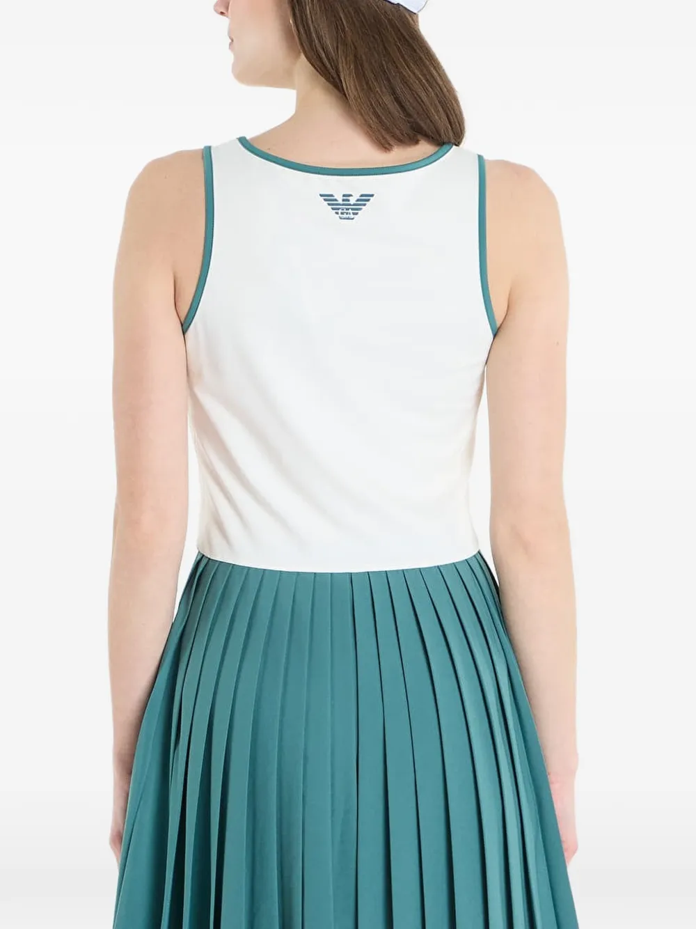 Ea7 Emporio Armani Tennis Pro mouwloze mini-jurk met plooien Groen