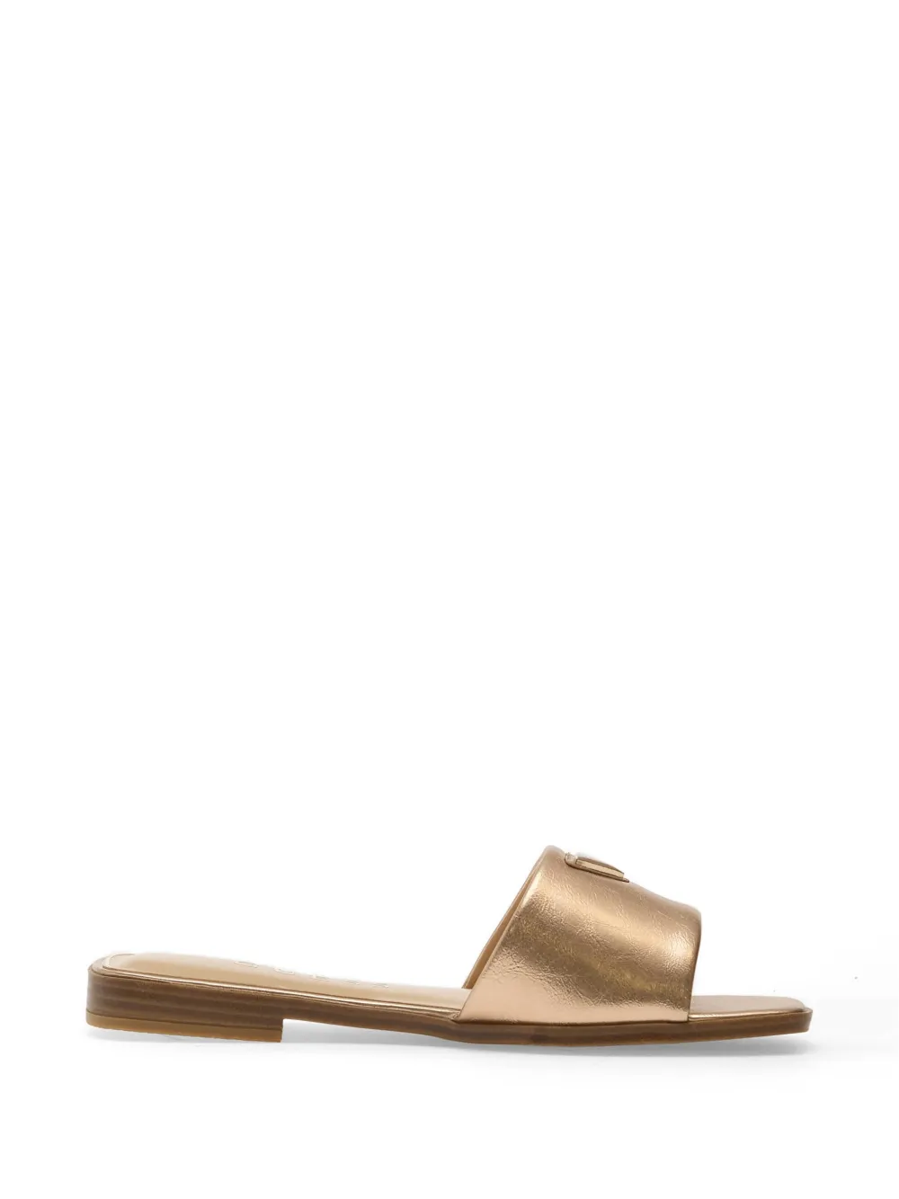 GUESS USA Ramlan logo-plaque leather sandals - Pink