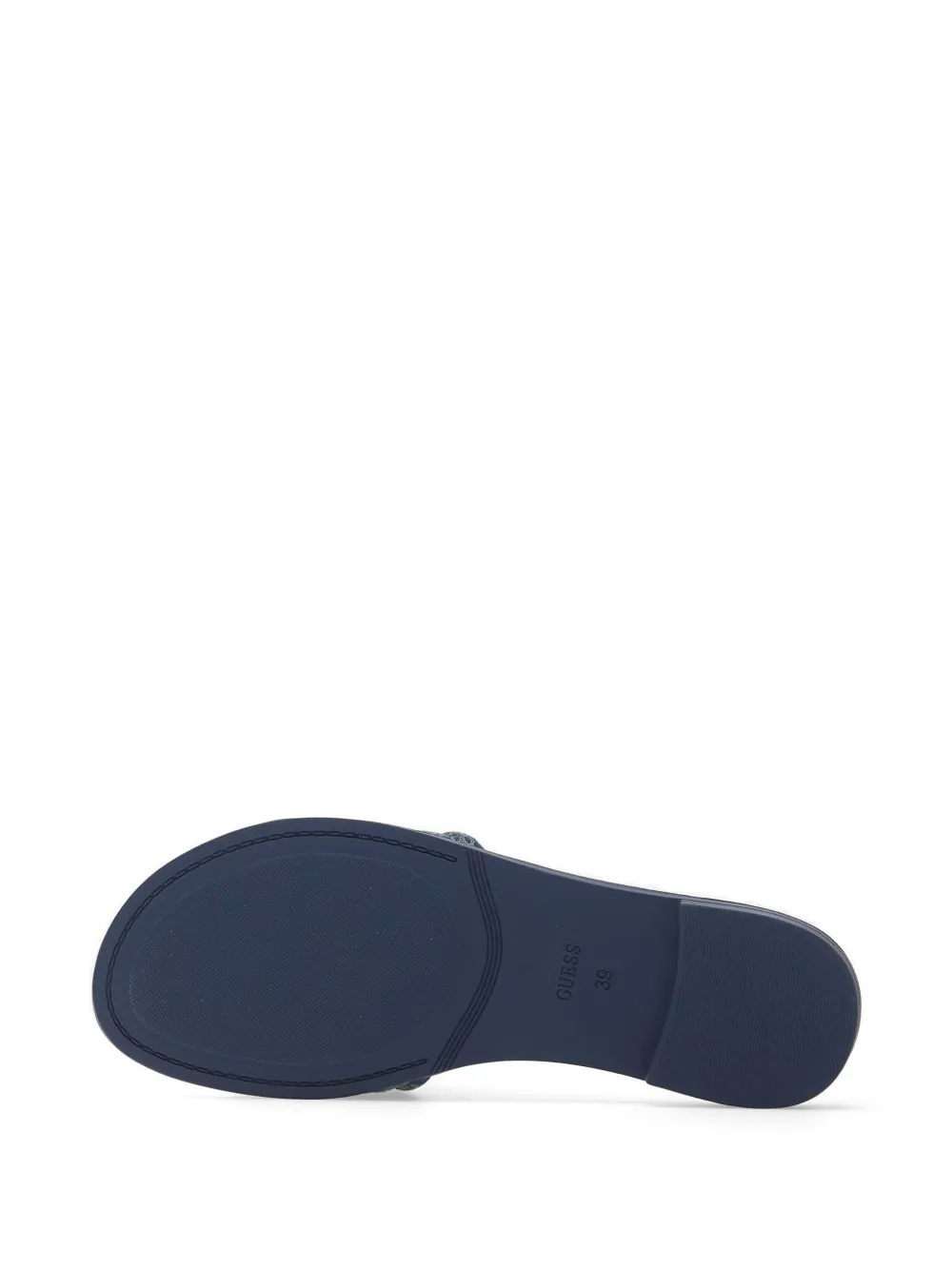 GUESS USA Elysone sandalen met logopatch en monogramprint Blauw