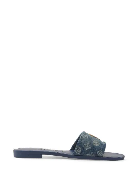 GUESS USA Elysone monogram-print logo-patch sandals