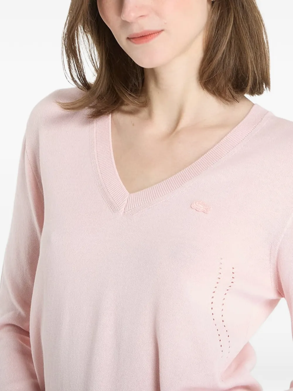 Lacoste Trui met V-hals Roze
