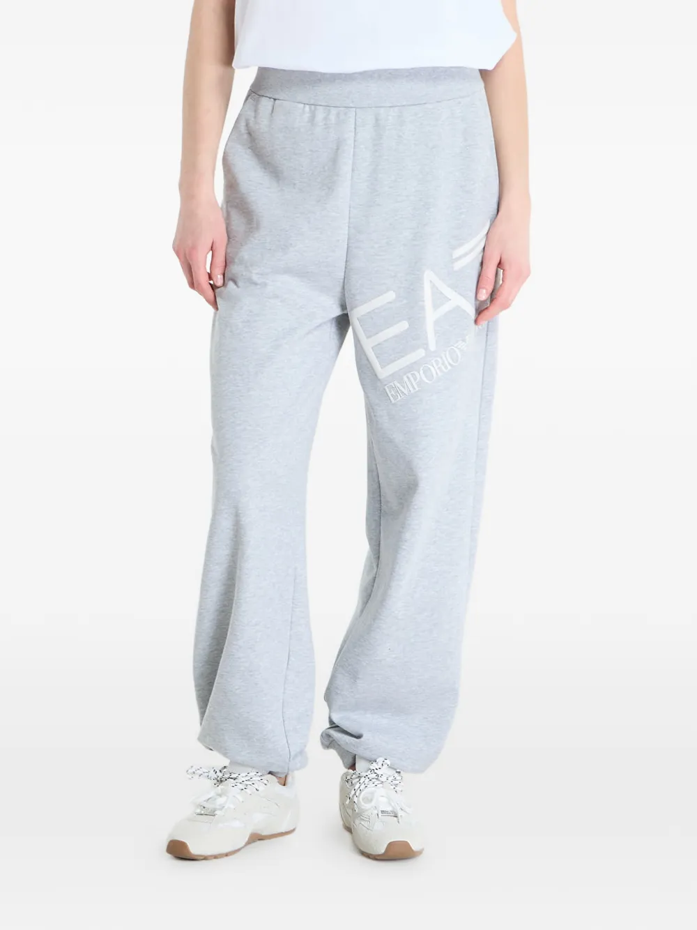 Ea7 Emporio Armani Logo Series cotton track pants - Grigio