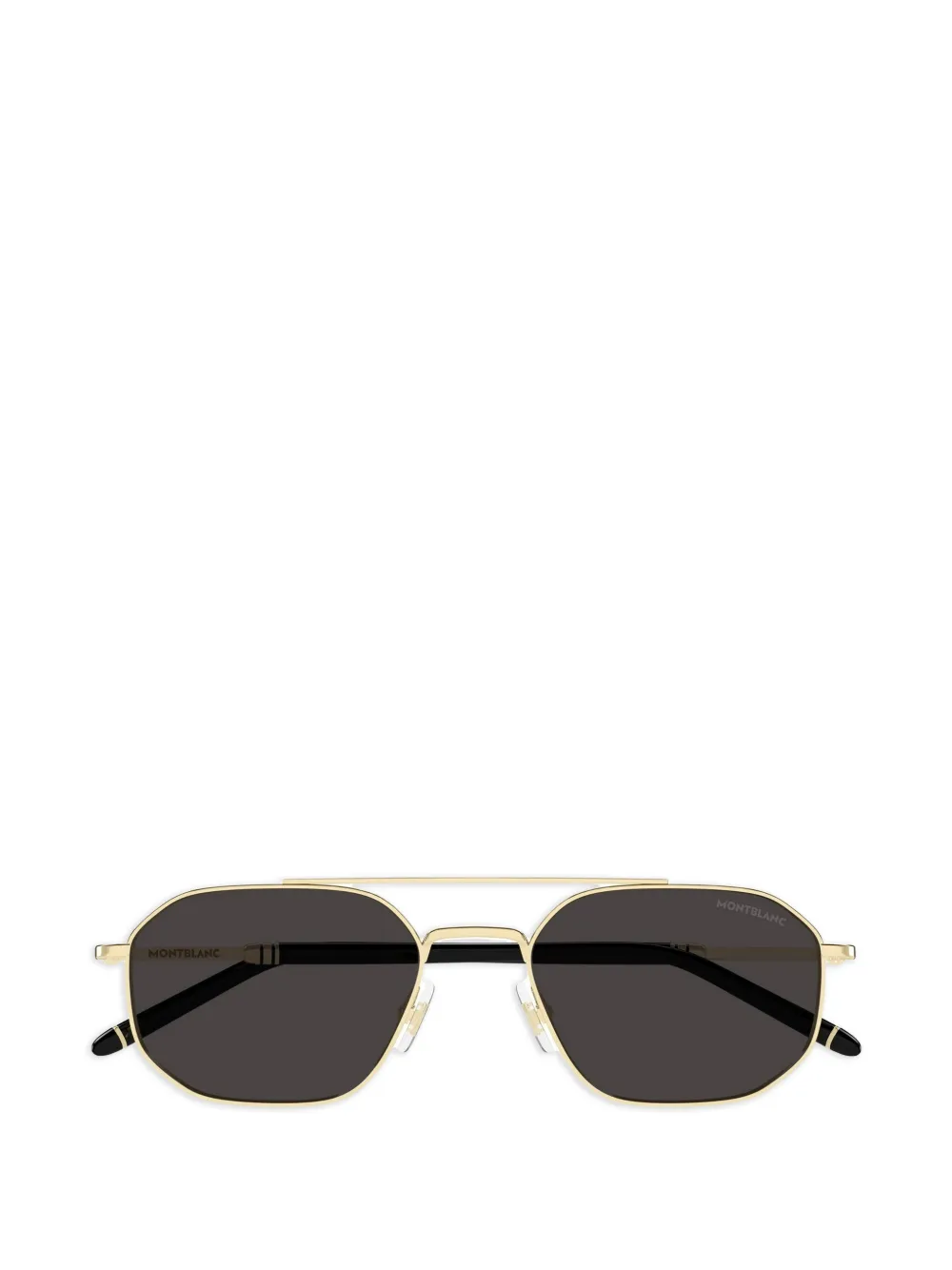 Montblanc geometric-frame double-bridge sunglasses - Oro