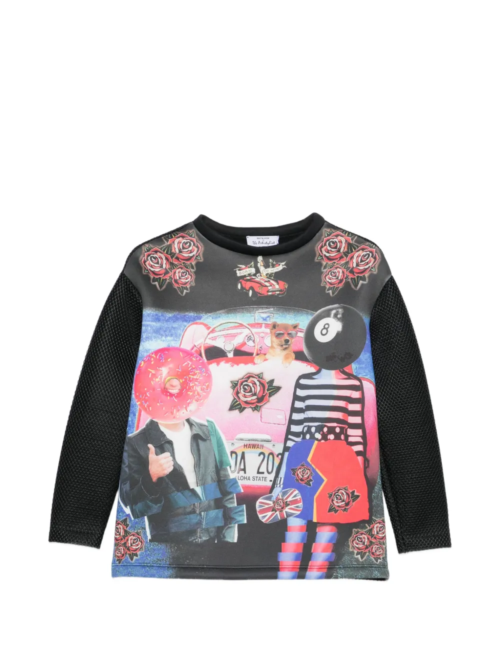 The Artistylist graphic-print textured-finish sweatshirt - Schwarz