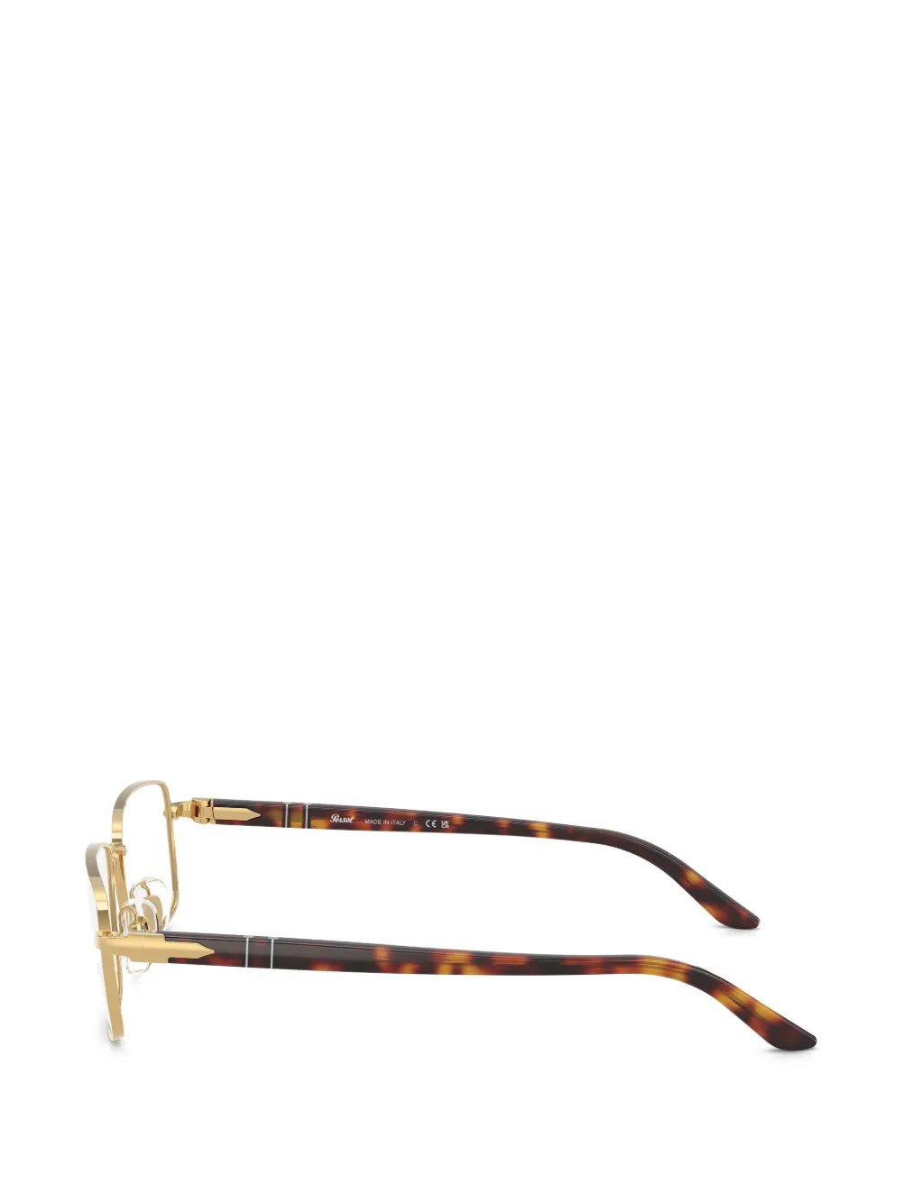Persol Bril met rechthoekig montuur Goud