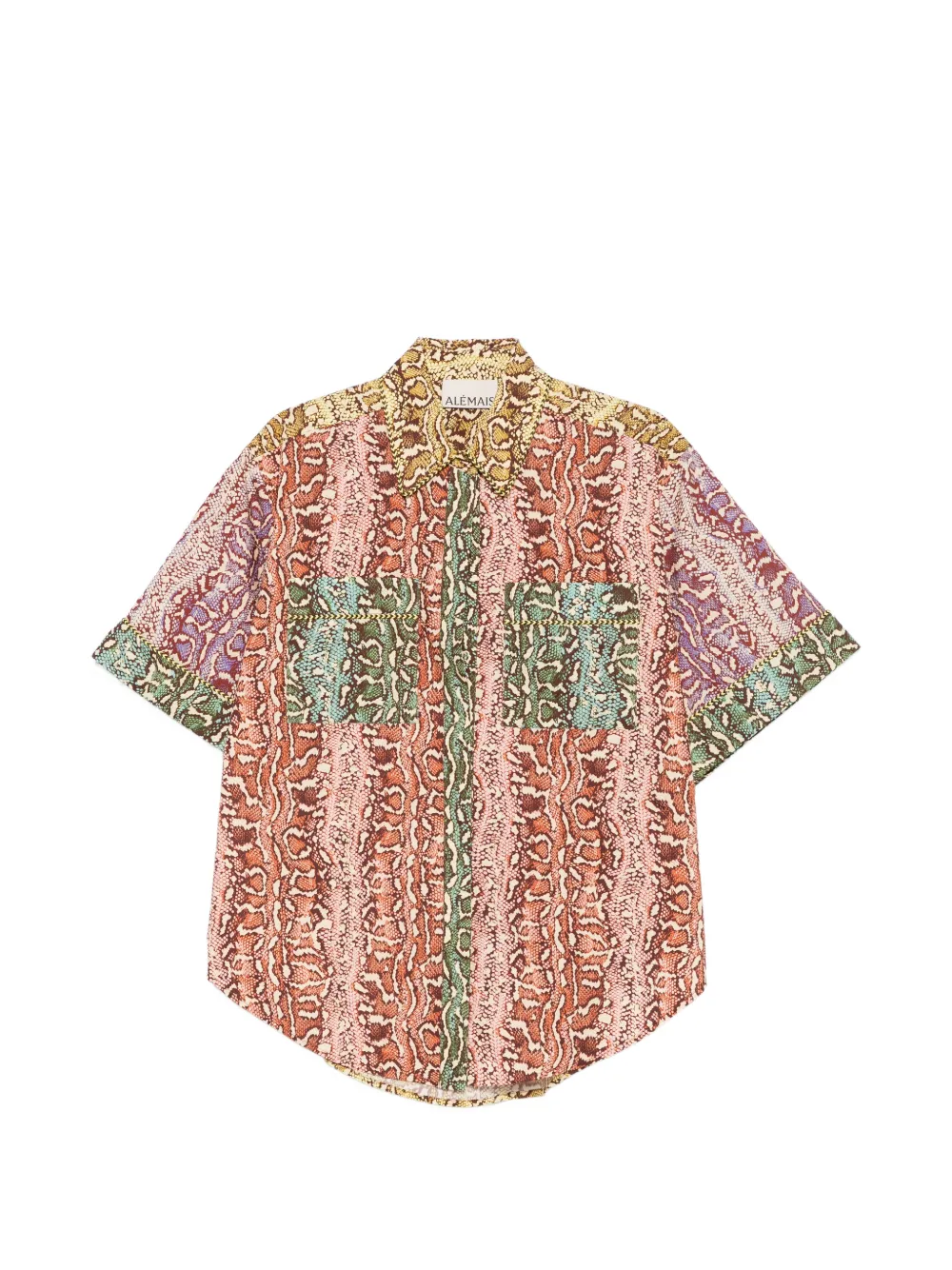 ALEMAIS Varna snake-print shirt - Rosa