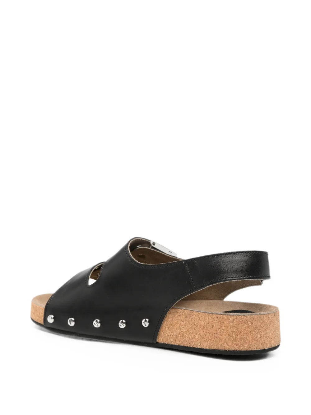 Scholl Luna black leather sandals Zwart
