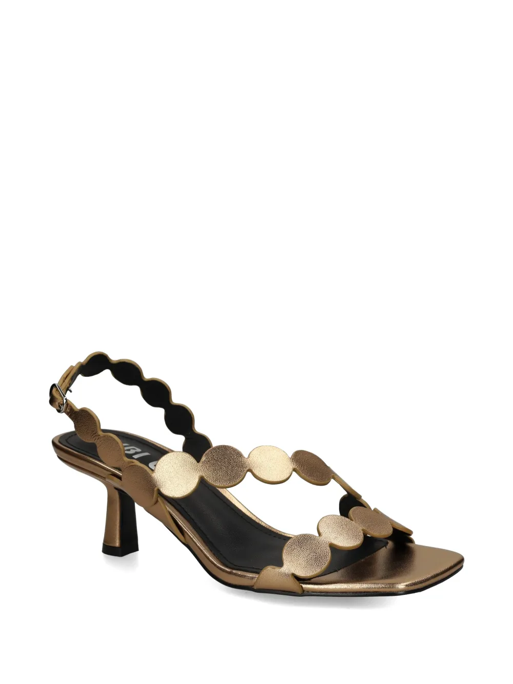 Bibi Lou Onami scalloped-strap leather sandals Goud