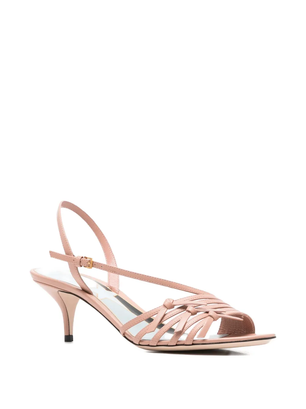 Valentino Garavani Nodine leren sandalen Roze
