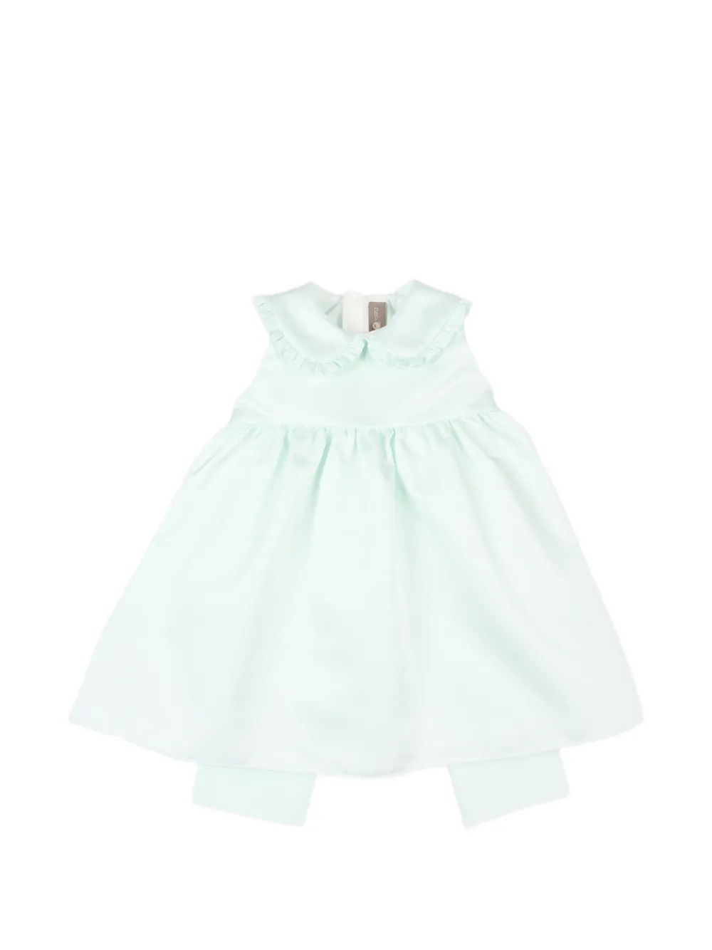 Little Bear ruffled-collar sleeveless dress - Verde