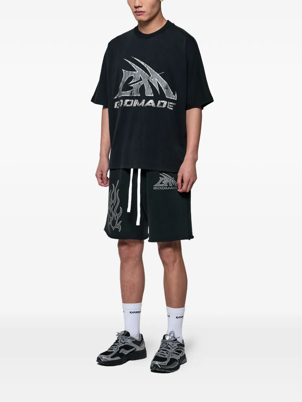GODMADE Katoenen T-shirt Zwart