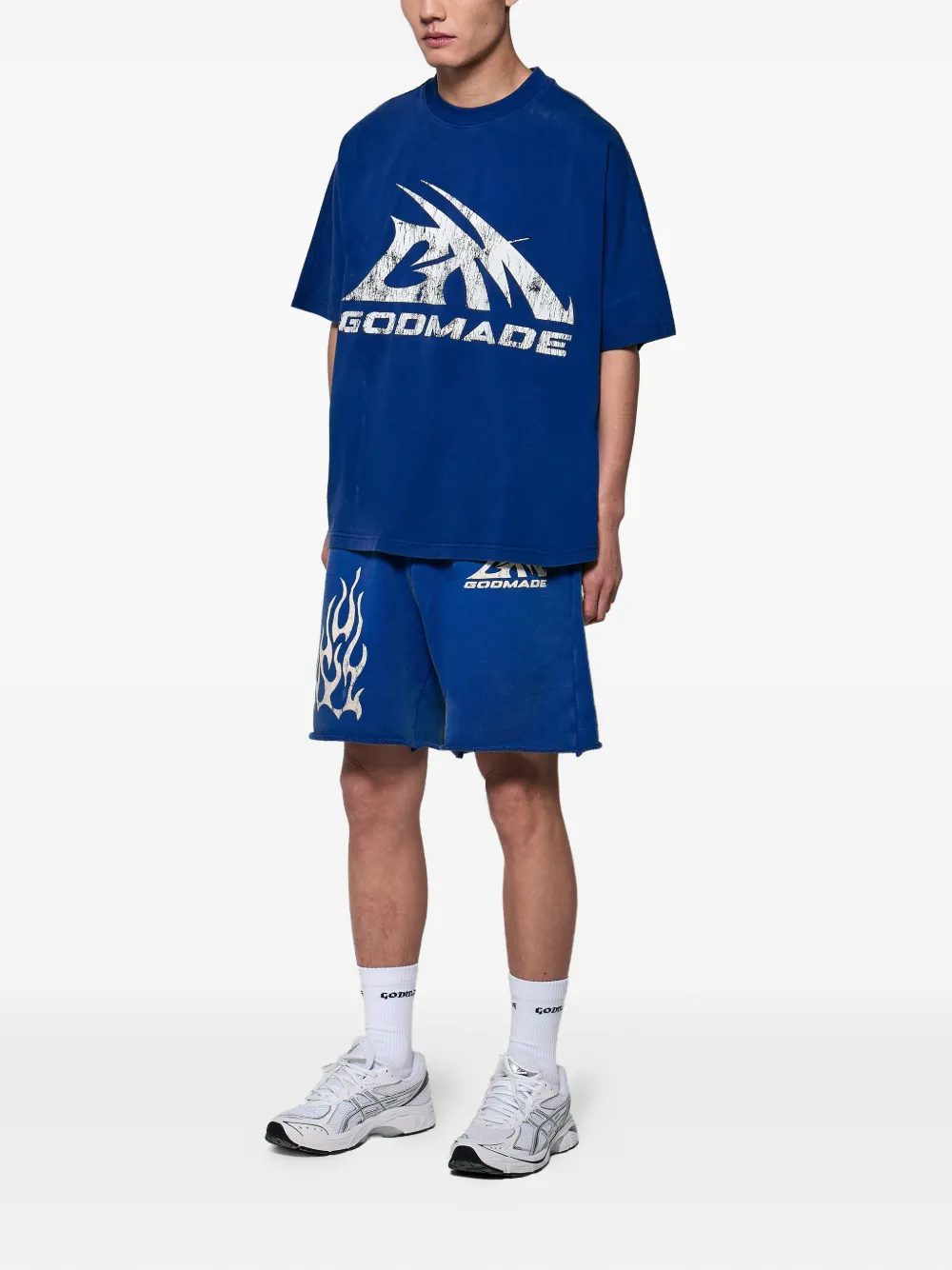  Godmade Camiseta De Algodón - Azul 