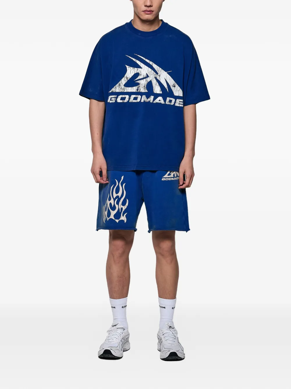  Godmade Camiseta De Algodón - Azul 
