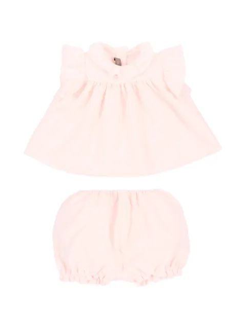 Little Bear ruffled-collar sleeveless set